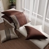 Stoa Paris Cushion Covers, Digital Printed Pillow Covers Set of 5, Throw Cushion Covers for Bed, Sofa - Hot Chocolate