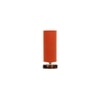 Sheena Orange cotton table lamp with brown wood base
