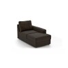 Apollo Sofa (Colour : Chocolate, Cushion : Soft, Seating Capacity : Right Aligned 2 Seater + Right Aligned Chaise + Ottoman)
