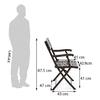 Masai Solid Wood Outdoor Arm Chair in Dark Teak Colour - Set of 1