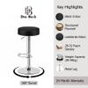 Doe Buck Linon Adjustable Bar Stool in Ivory White Colour with Chrome Base