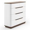Baltoro Engineering Wood Chest of 5 Drawers in White Finish