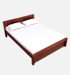 Finn Solid Wood Queen Size Non Storage Bed In Honey Oak Finish