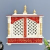 D'Dass White Sheesham Wood and Mdf Temple For Pooja In Home and Office