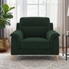 Niwara Velvet 1 Seater  sofa in Green Color