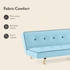 Zehnloch 3 Seater Click Clack Sofa cum Bed In Glacier Blue Colour