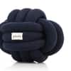 Knotty Combed Cotton Knitted Decorative Oxford Blue Knot Pillow 7 x 7 Inches
