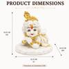 Devotional Lotus Bliss Gopal Statue in White Colour
