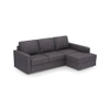 Apollo Compact Sofa (Colour : Steel, Cushion : Soft, Back Type : Regular, Seating Capacity : Right Aligned 2 Seater + Right Aligned Chaise)