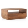 Zephyr Storage Coffee Table in Amber Walnut Finish