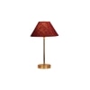Maroon Jute with Metal Gold Table Lamp
