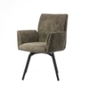 Ripple Fabric Dining Chair in Grey Colour