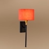 Devansh Metal Electric Wall Light in Black Colour with Orange Shade Count of 1 Light