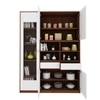 Noble Multi Storage Cabinet Walnut And Frosty White