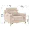 Niwara Velvet 1 Seater  sofa in Beige color