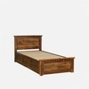 Zvya Solid Wood Single  Size Upholstered Bed With Box Storage (Provincial Teak Finish)