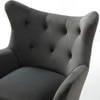 Dawson Solid Wood Accent Chair in Grey Colour