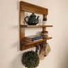 Verona Wooden Wall Shelf Organiser With Key Holders
