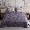 Stoa Paris Super King Size Cotton Bedsheet with 2 Pillow Covers  Size Wisteria Shade Violet