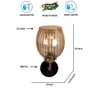Devansh Metal Electric Wall Light in black Colour with Lavender Shade Count of 1 Light