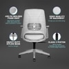 Celesta Mid Back Mesh Office Chair in Grey Colour