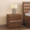 Rodrigues Bedside Table 2 Drawer Rolex Brown Colour