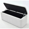 Jalo  Boucle 2 Seater Ottoman Bench with Storage  in White Color