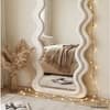 The Artment Beige Ripple Edge Unbreakable Floor Mirror For Home (170 X 70 CM)
