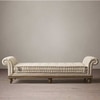 Ran Solid Wood Bench in Off White Finish