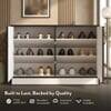 Alex 12 Pair Shoe Rack in Dark Wenge Finish
