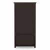 Fidora Solid Wood 2 Door Wardrobe in Mahogany Finish
