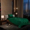 Stoa Paris Comforter for Single Bed, 300TC Satin Comforters in Emerald Green