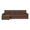 Apollo Compact Sofa (Colour : Daschund Brown, Cushion : Soft, Back Type : High Back, Seating Capacity : Left Aligned 3 Seater + Left Aligned Chaise)