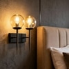 Eliante Modern Wall Lights Mild Steel & Glass Material Brown, Gold & Champaign Finish