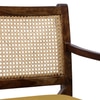 Provincial Cane & Suede Yellow Accent Chair