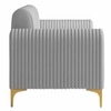 Veniza Velvet 2 Seater Sofa In Grey Colour