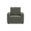 Apollo High Back 1 Seater Fabric Sofa in Ash Grey Velvet Colour
