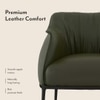 Odette Lounge Chair In Army Green Leather