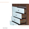 Homera 4 Chest of Drawers in Columbian Walnut and Frosty White Finish