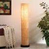 Charissa Beige Cotton Shade Floor Lamp