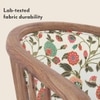 Bella Lounge Chair Finish Teak Beige Flora Colour