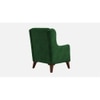 Ruby Solid Wood Accent Chair in Green Colour
