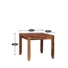 Dweezil Solid Wood 4 Seater Dining Table in Brown Finish