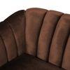 Mid Century Fabric Sofa (Brown Velvet)