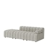 Chiccomfort Wood 3 Seater With Upholstery Non Storage Sofa In White Colour