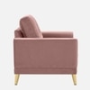 Nency Velvet 1 seater Sofa Peach