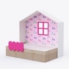 Little Hut Bed 6X4 Drawers On Wheels In Pink Colour53