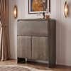 Cabo Solid Wood 2 Door Bar Cabinet In Danish Walnut Finish
