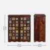 Rangrez Small Sheesham Wood Bar Cabinet in Honey Oak Finish