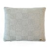 Square Check Beige Knitted Cushion Cover  16X16 Inches